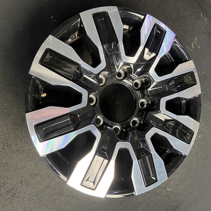 20" SIERRA 2500 PICKUP 24 20x8.5 8 spoke raised spoke machined with black pockets black inserts opt Q7H Original OEM Wheel Rim
