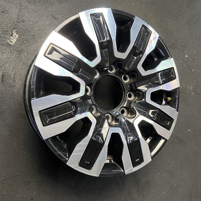 20" SIERRA 2500 PICKUP 24 20x8.5 8 spoke raised spoke machined with black pockets black inserts opt Q7H Original OEM Wheel Rim