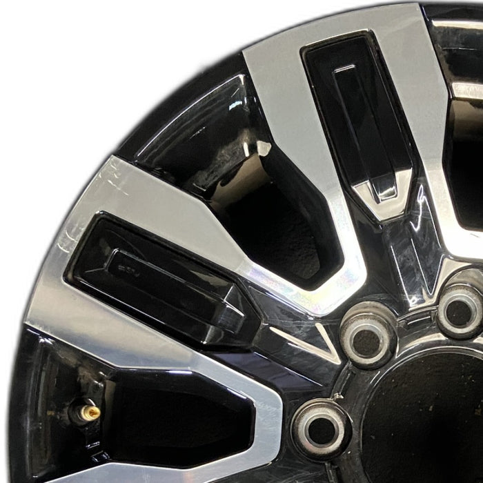 20" SIERRA 2500 PICKUP 24 20x8.5 8 spoke raised spoke machined with black pockets black inserts opt Q7H Original OEM Wheel Rim