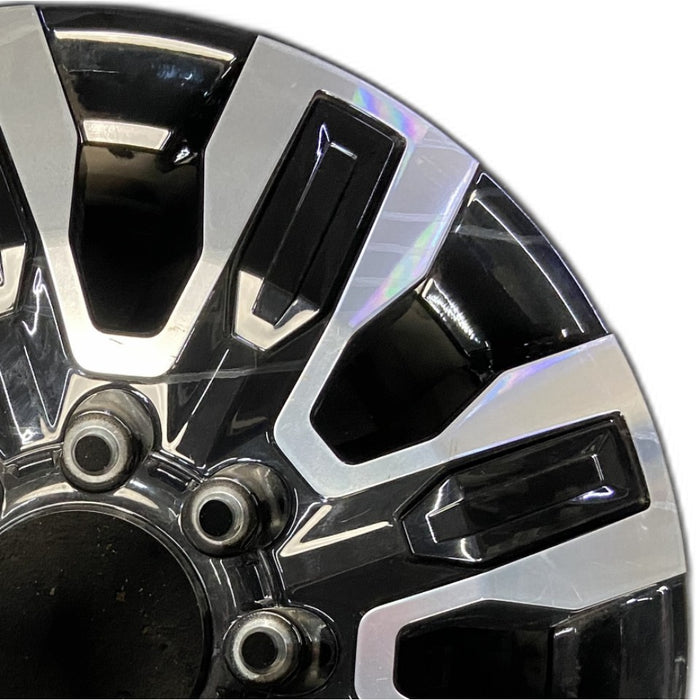 20" SIERRA 2500 PICKUP 24 20x8.5 8 spoke raised spoke machined with black pockets black inserts opt Q7H Original OEM Wheel Rim
