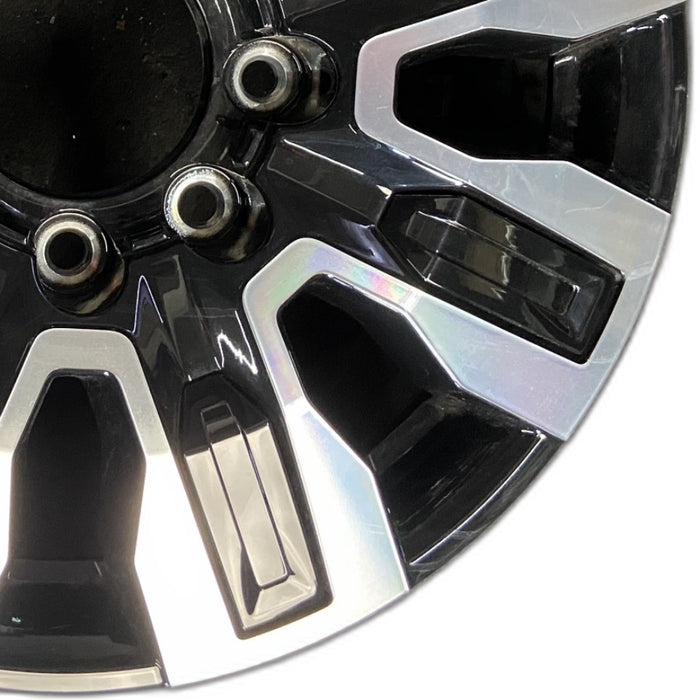 20" SIERRA 2500 PICKUP 24 20x8.5 8 spoke raised spoke machined with black pockets black inserts opt Q7H Original OEM Wheel Rim