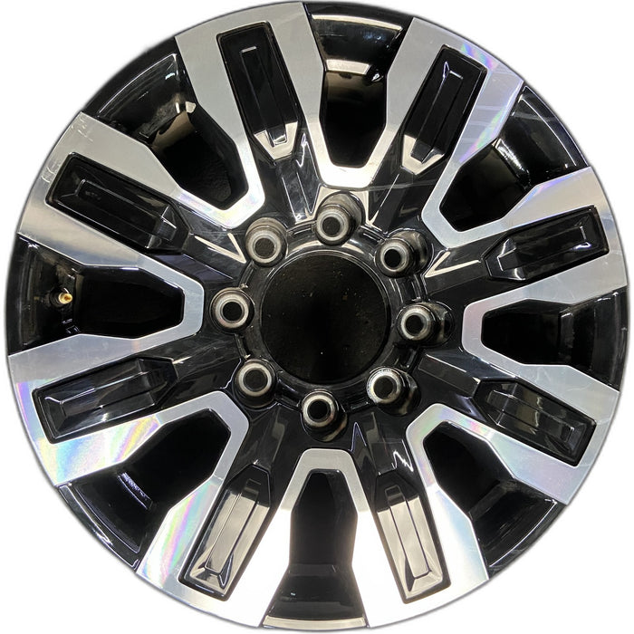 20" SIERRA 2500 PICKUP 24 20x8.5, 8 spoke, raised spoke , black inserts - Front View