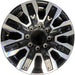 20" SIERRA 2500 PICKUP 24 20x8.5, 8 spoke, raised spoke , black inserts - Front View