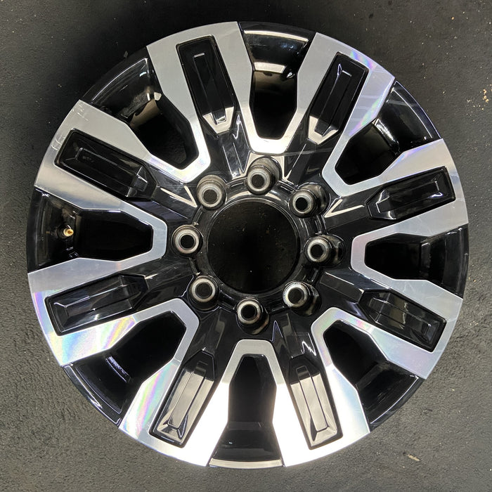 20" SIERRA 2500 PICKUP 24 20x8.5, 8 spoke, raised spoke , black inserts - Additional View