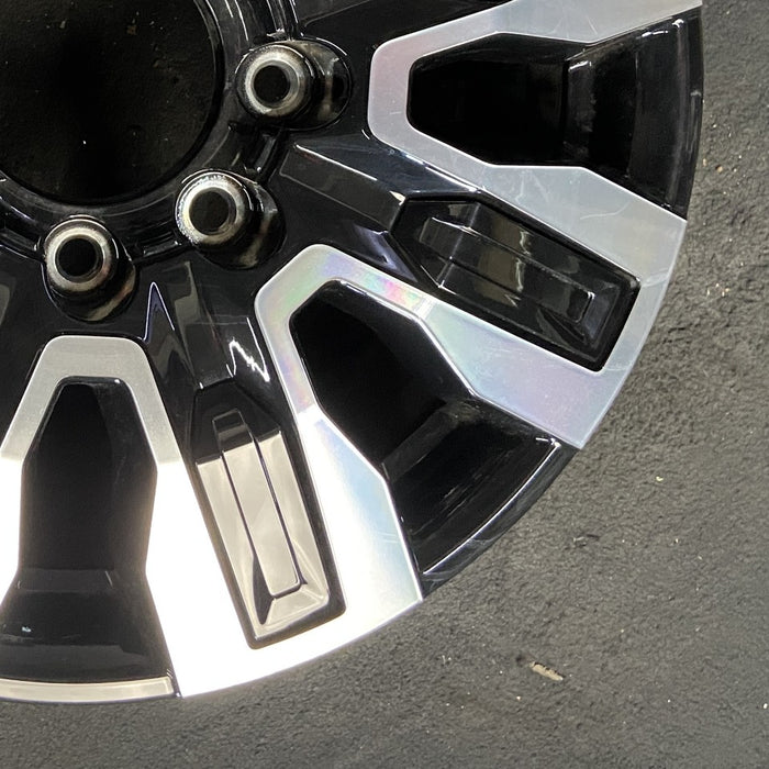 20" SIERRA 2500 PICKUP 24 20x8.5 8 spoke raised spoke machined with black pockets black inserts opt Q7H Original OEM Wheel Rim