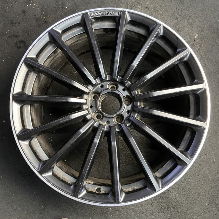 22" MERCEDES GLS-CLASS 21-25 167 Type GLS63 22x10 15 spoke black Original OEM Wheel Rim