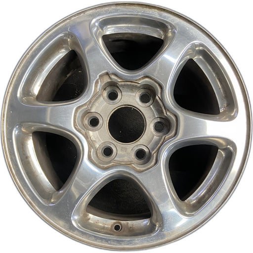 17" SIERRA 1500 PICKUP 01 17x7.5 , fully polished Original OEM Wheel Rim - Front View