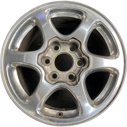 17" SIERRA 1500 PICKUP 01 17x7.5 , fully polished Original OEM Wheel Rim - Front View