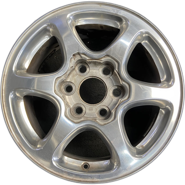 17" SIERRA 1500 PICKUP 01 17x7.5 , fully polished Original OEM Wheel Rim - Front View