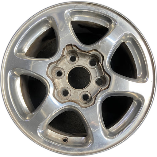 17" SIERRA 1500 PICKUP 01 17x7.5 , fully polished Original OEM Wheel Rim - Front View