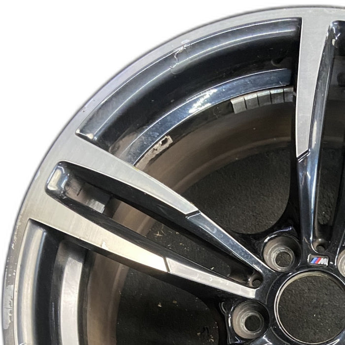 19" BMW M2 16-17 19x10 alloy 10 spoke wide spoke edge rear black Original OEM Wheel Rim