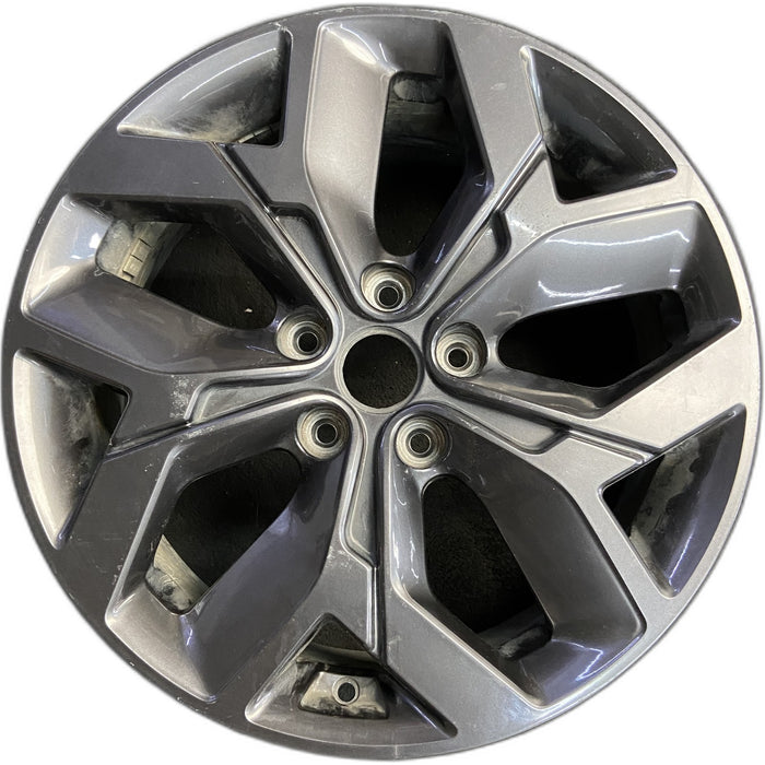 18" SPORTAGE 20 18x7 , 5 Y spoke, dark gray Original OEM Wheel Rim - Front View