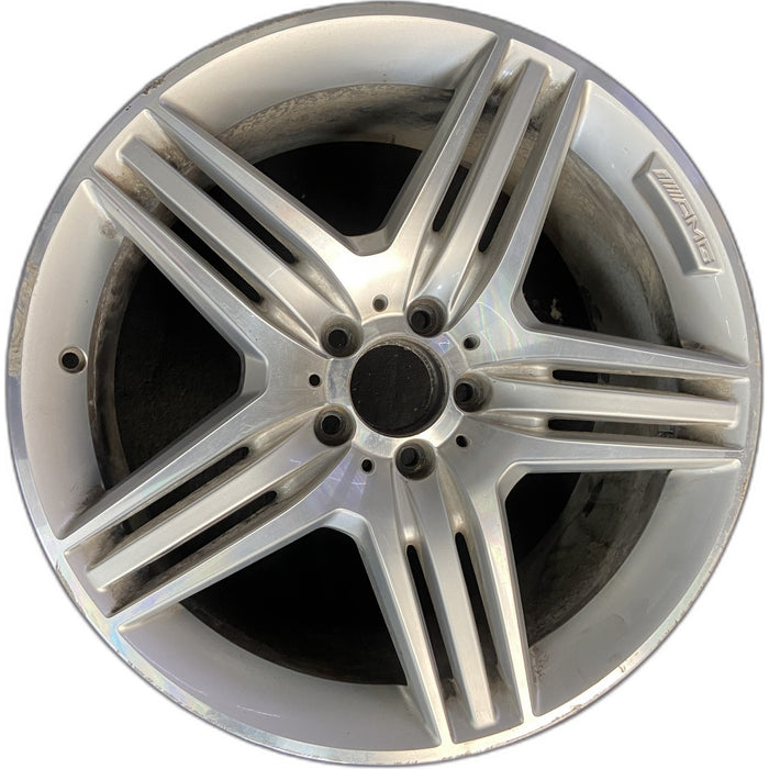 19" MERCEDES S-CLASS 12 221 Type; S550, 19x9.5, Original OEM Wheel Rim - Front View
