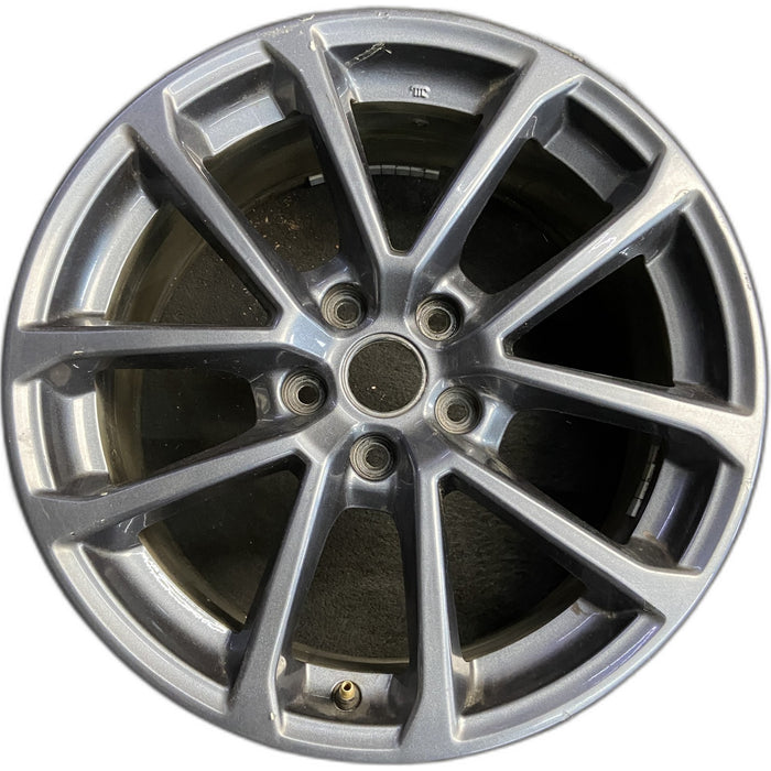 18" WRX 18 18x8.5 , 5 V spoke, gunmetal Original OEM Wheel Rim - Front View