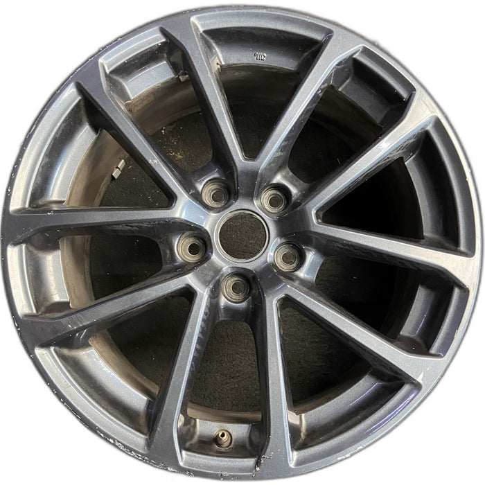 18" WRX 18 18x8.5 , 5 V spoke, gunmetal Original OEM Wheel Rim - Front View