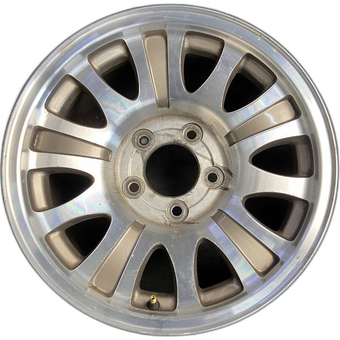 17" EXPEDITION 00 12mm lugs 14mm holes 17x7.5 aluminum 10 triangular holes gold pockets Original OEM Wheel Rim
