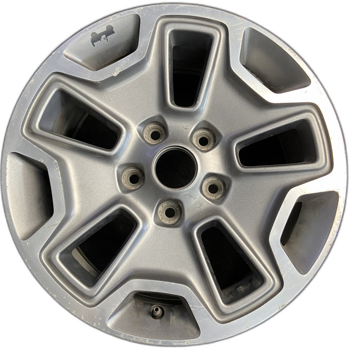 17" WRANGLER 13 17x7.5, 10 hole, , w/machined accent, gray Original OEM Wheel - Front View