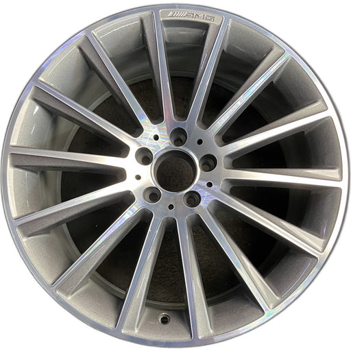 20" MERCEDES S-CLASS 14 222 Type; S550, 20x8.5, 14 spoke Original OEM Wheel Rim - Front View