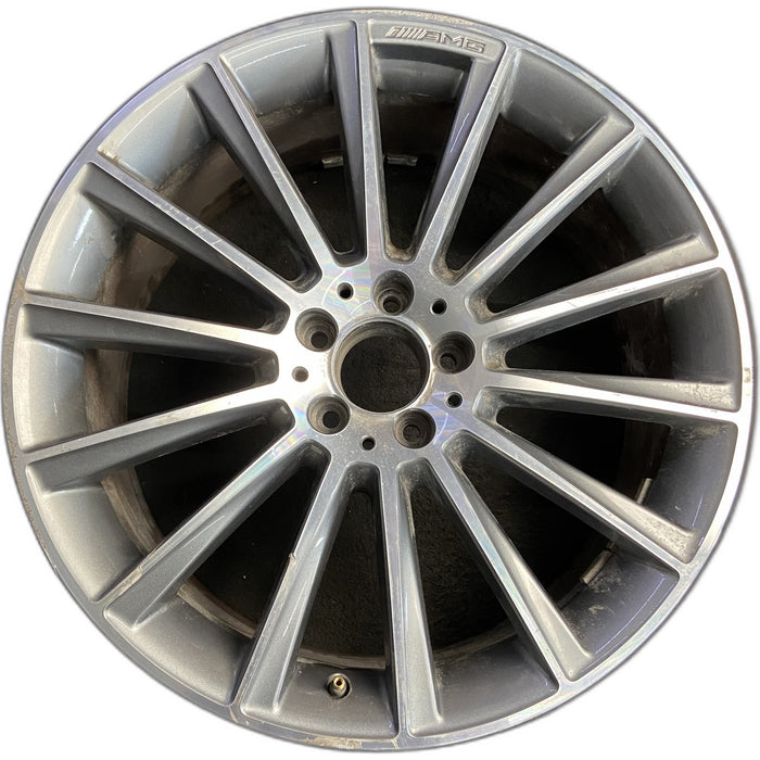 20" MERCEDES S-CLASS 14 222 Type; S550, 20x8.5, 14 spoke Original OEM Wheel Rim - Front View