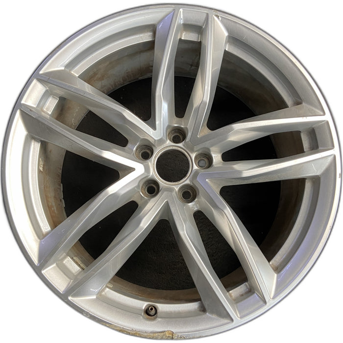 20" AUDI A7 16-18 20x9 , 5 double spoke, silver finish Original OEM Wheel Rim - Front View