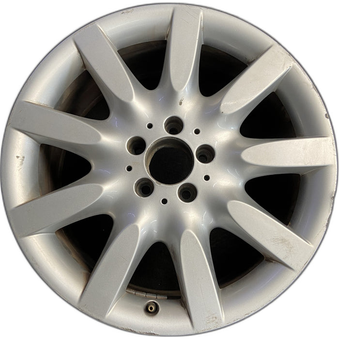18" MERCEDES S-CLASS 07 221 Type; S600, 18x8.5, 9 spoke Original OEM Wheel Rim - Front View