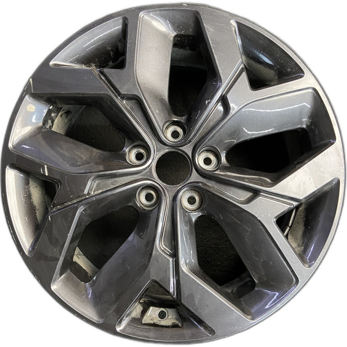18" SPORTAGE 20 18x7 , 5 Y spoke, dark gray Original OEM Wheel Rim - Front View