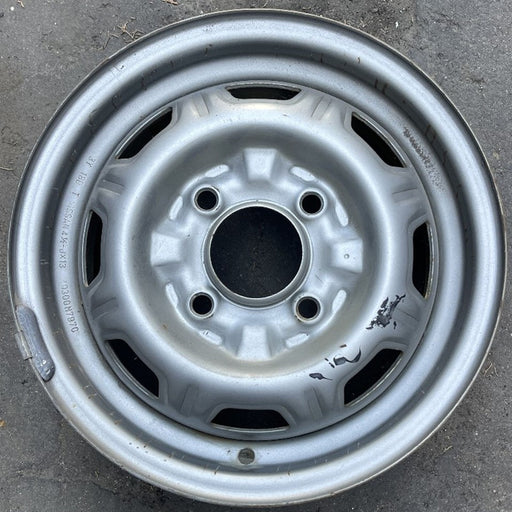 13" 310 79-82 13x4.5, silver colored Original OEM Wheel Rim - Front View