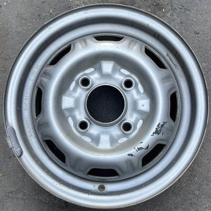 13" 310 79-82 13x4.5, silver colored Original OEM Wheel Rim - Front View