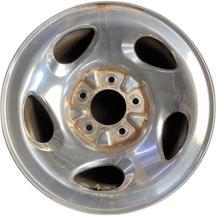 16" FORD F150 PICKUP 00 14mm lug , 16x7, aluminum, 5 swirl spokes Original OEM - Front View