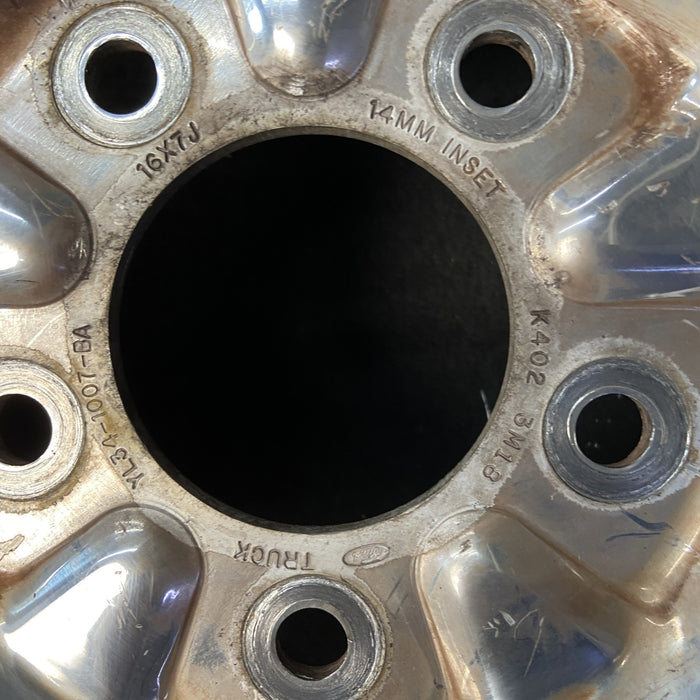 16" FORD F150 PICKUP 00 14mm lug , 16x7, aluminum, 5 swirl spokes Original OEM - View 9