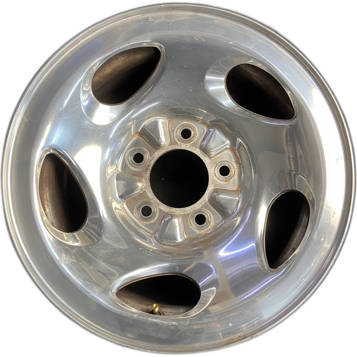 16" FORD F150 PICKUP 00 14mm lug , 16x7, aluminum, 5 swirl spokes Original OEM - Front View