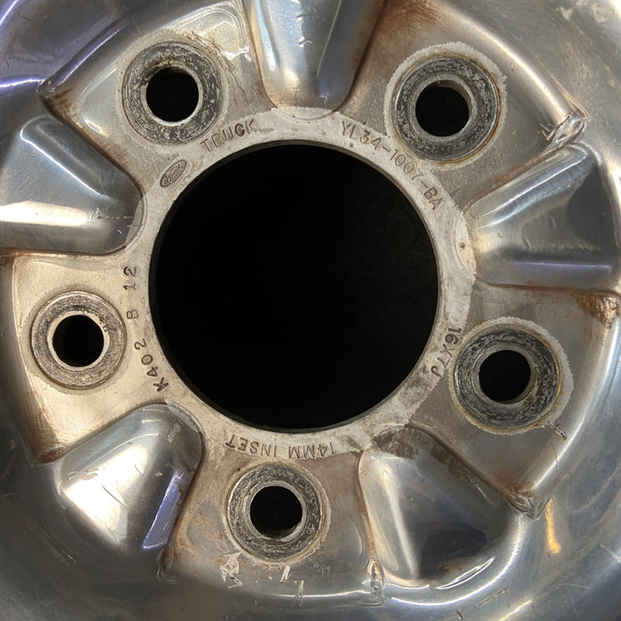 16" FORD F150 PICKUP 00 14mm lug , 16x7, aluminum, 5 swirl spokes Original OEM - View 9