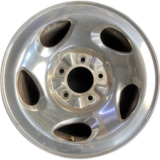 16" FORD F150 PICKUP 00 14mm lug , 16x7, aluminum, 5 swirl spokes Original OEM - Front View