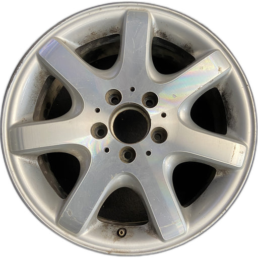 16" MERCEDES SLK 01 170 Type; SLK320, 16x7, 7 spoke Original OEM Wheel Rim - Front View