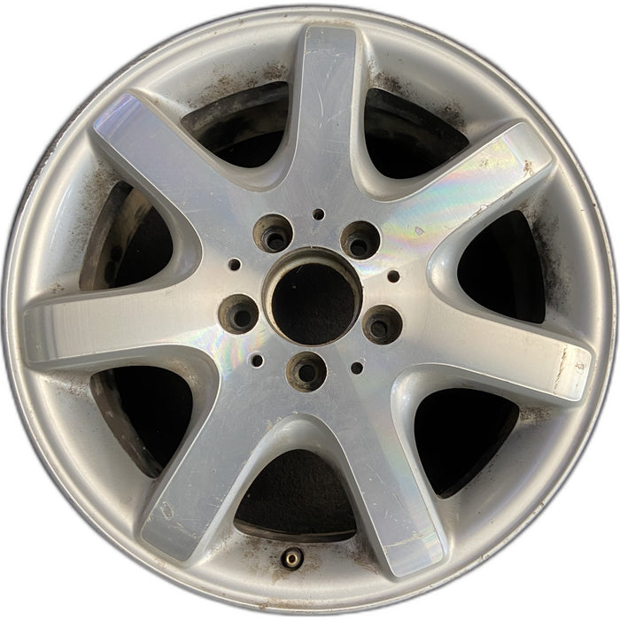16" MERCEDES SLK 01 170 Type; SLK320, 16x7, 7 spoke Original OEM Wheel Rim - Front View