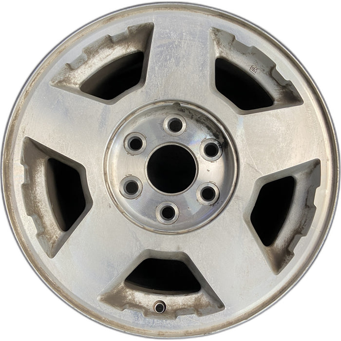 17" SILVERADO 1500 PICKUP 04 17x7.5, Original OEM Wheel Rim - Front View