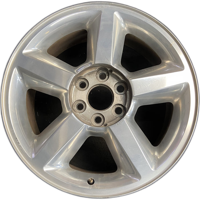 20" AVALANCHE 1500 07 20x8.5, 5 spoke, covered lug nuts, w/o groove in spoke; - Front View