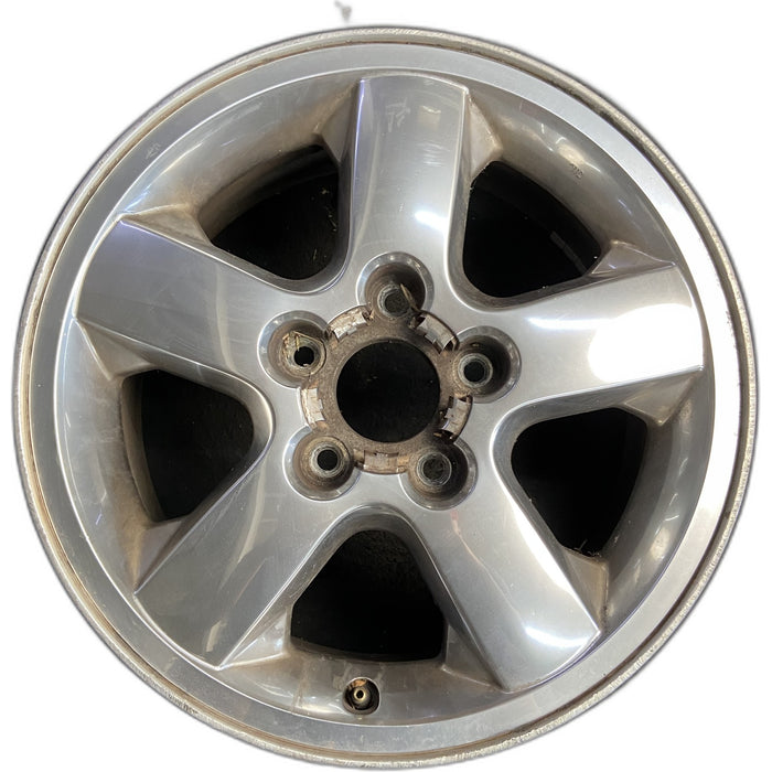 17" GRAND CHEROKEE 03-04 17x7.5, aluminum, 5 spoke, chrome finish, wide flat - Front View