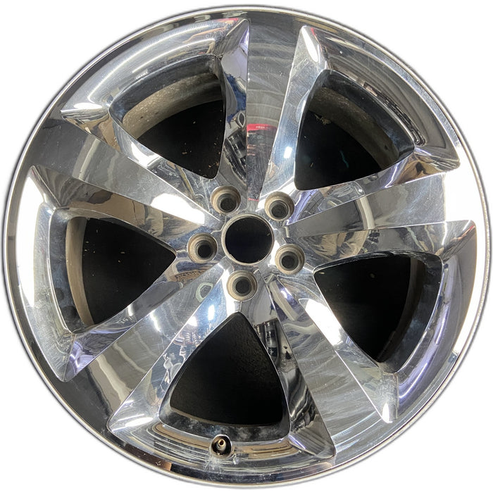 20" CHALLENGER 11-12 20x8, , chrome clad, lug nut centered between spokes - Front View