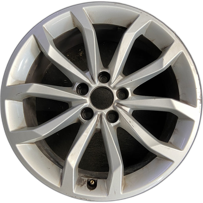 18" AUDI A4 19 18x8 , 10 V spoke Original OEM Wheel Rim - Front View