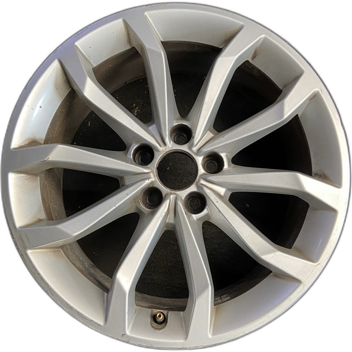 18" AUDI A4 19 18x8 , 10 V spoke Original OEM Wheel Rim - Front View
