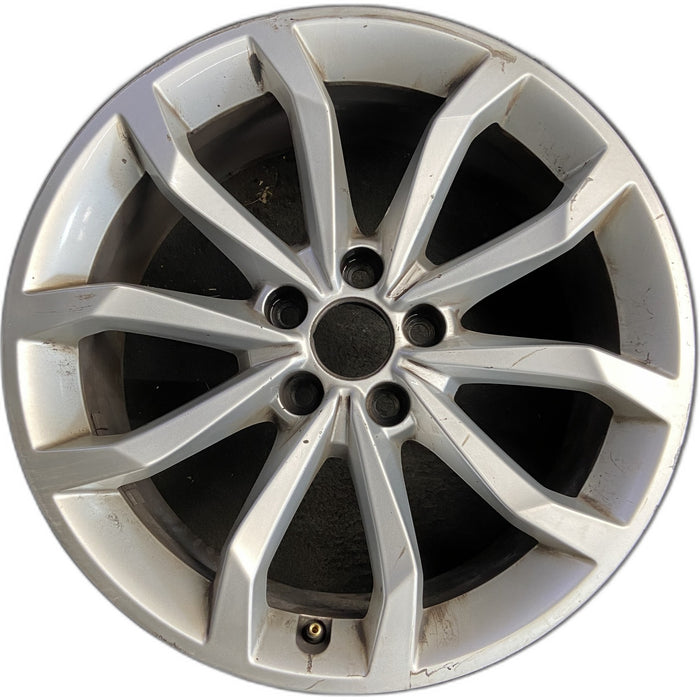 18" AUDI A4 19 18x8 , 10 V spoke Original OEM Wheel Rim - Front View