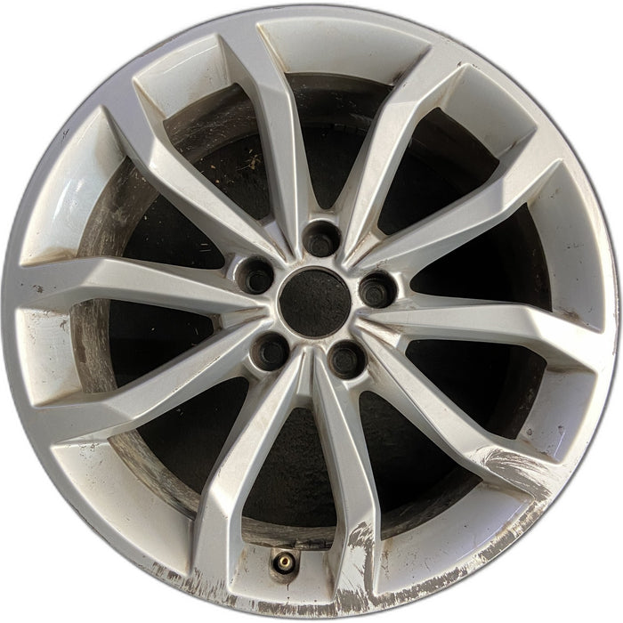18" AUDI A4 19 18x8 , 10 V spoke Original OEM Wheel Rim - Front View