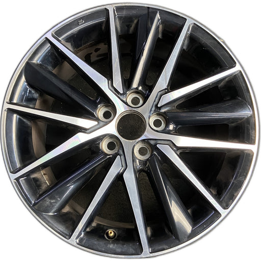 18" CAMRY 21-24 18x8 , 15 spoke , black Original OEM Wheel Rim - Front View