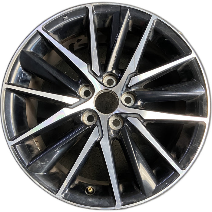 18" CAMRY 21-24 18x8 , 15 spoke , black Original OEM Wheel Rim - Front View
