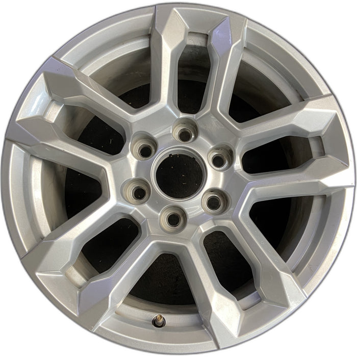 18" SIERRA 1500 PICKUP 23-24 18x8.5, 10 spoke, silver Original OEM Wheel Rim - Front View