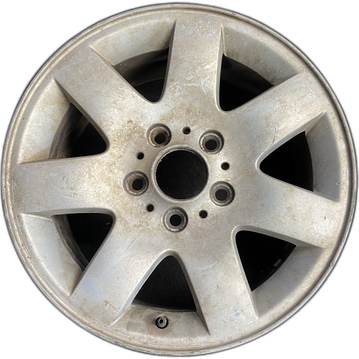 16" BMW 320i 01-05 , 16x7, alloy, 7 spoke, flat spoke Original OEM Wheel Rim - Front View