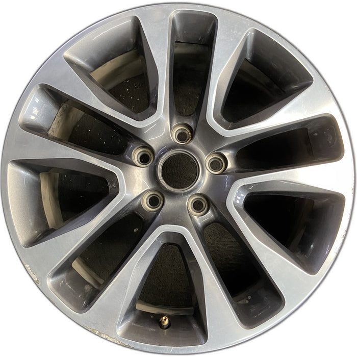 20" GRAND CHEROKEE 17 20x8, 5 spoke , w/o 75th Anniversary package; polished - Front View