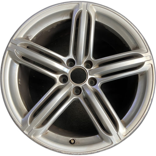 19" AUDI A5 08-09 19x9, 5 spoke Original OEM Wheel Rim - Front View