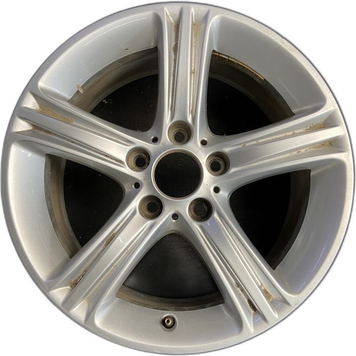 17" BMW 320i 12-13 , 17x7.5 , 5 spoke, triple edge spoke Original OEM Wheel Rim - Front View